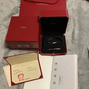 Authentic Cartier Pink Gold 18k Love Bracelet